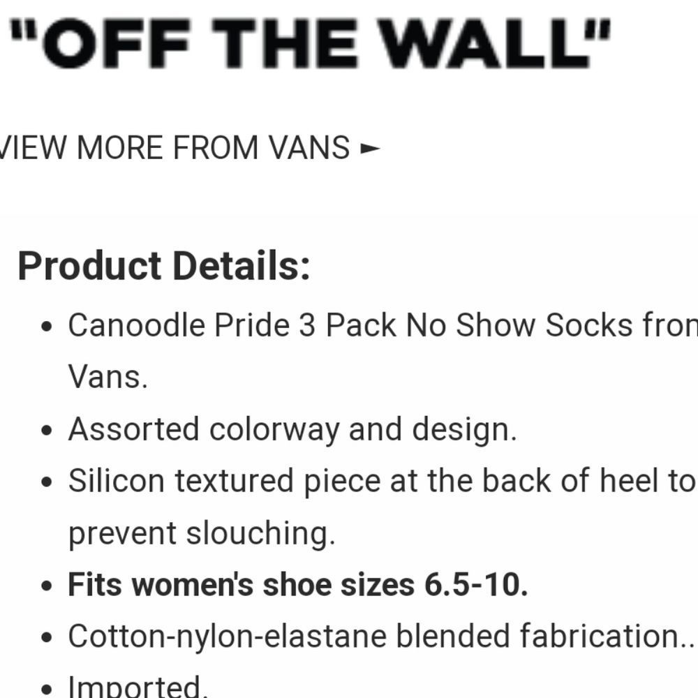 Vans Canoodle Pride 3-Pack Sock - Picture 4 of 6